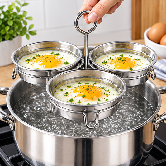 3 cup stainless steel egg poacher